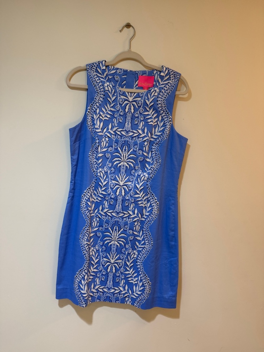 Lilly Pulitzer Cobalt Blue Mini Dress with White Embroidery